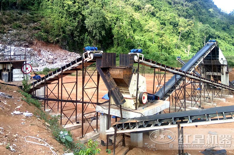 固定建筑垃圾處理設備現場